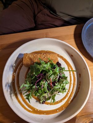 Crumbled tofu with miso sauce at ISO Bistro in Raglan