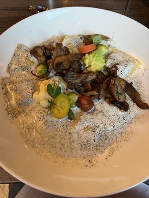 Tagliatelle truffel  at Brasserie Woods in Barchem