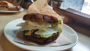 Gluten free sandwich at Veshta in Bankya