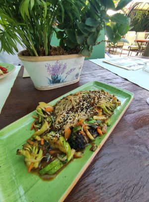 Asian noodles at The School in Sofia