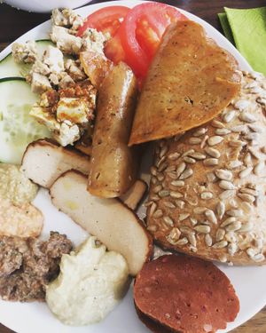 Vegan breakfast  at Bistro Bardot in Berlin