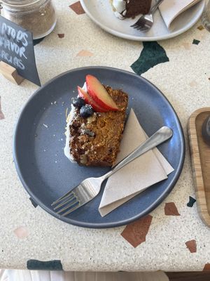 Vegan carrot cake  at Mistral Coffee House in Mallorca