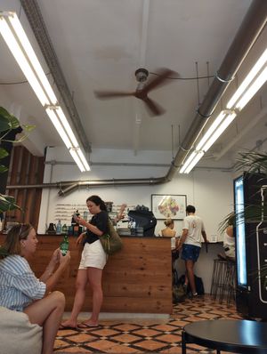 Inside at Mistral Coffee House in Mallorca