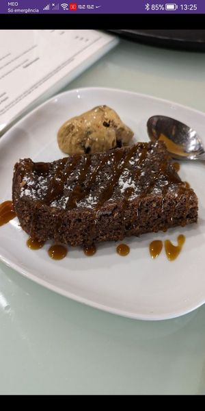 Brownie chocolate Vegan at La Muñeca in Nazare