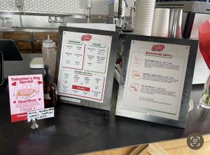 Winter drink menu  at Presta Coffee Roasters in Tucson