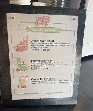 Spring drinks  at Presta Coffee Roasters in Tucson