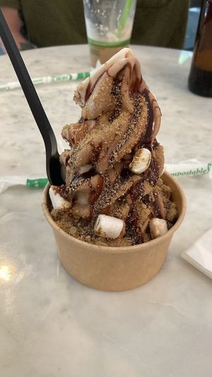 S’mores sundae w/ vanilla and chocolate swirl  at VACA'S in Chicago