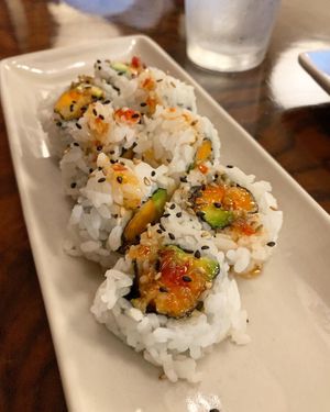 Their vegan sushi is bomb! at Aonami Sushi in Chico