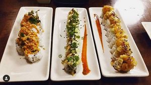 All vegan sushi at Aonami Sushi in Chico
