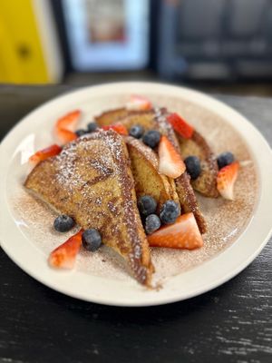 Vegan French toast.  at The Local's Spot in Egg Harbor