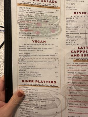 Vegan lunch options  at The Local's Spot in Egg Harbor