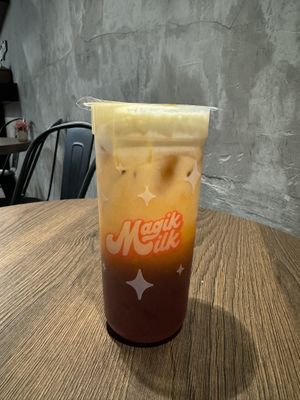 thai iced tea with “cheese" foam   at Magik Milk in Alhambra