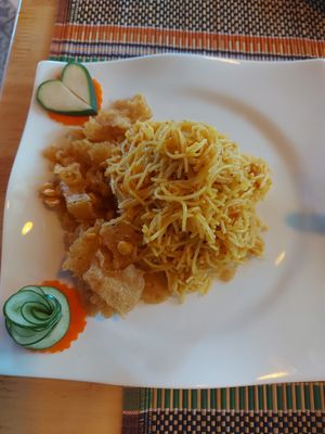 Noodle salad at Saung Kitchen in Chiang Mai