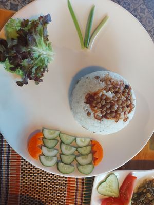 Rice with beans at Saung Kitchen in Chiang Mai