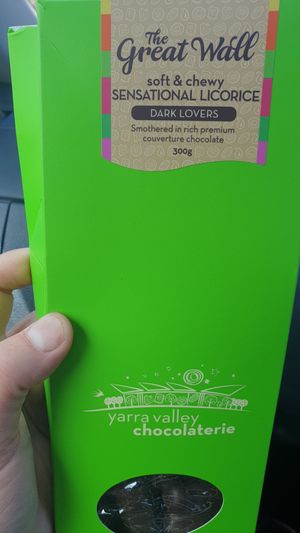 Yum licorice at Yarra Valley Chocolaterie & Ice Creamery in Yarra Glen