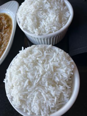 Complimentary rice at Sanskrit - New Age Indian in Folsom