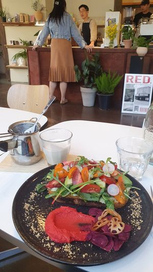 Walking in the forest (but with tomatoe instead of mushrooms) at Cafe Nerd in Gyeongju