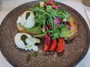 Avocado on toast at Cafe Nerd in Gyeongju