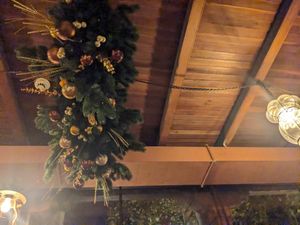 Christmas decorations at Hanul Lui Manuc in Bucharest