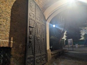 Entrance at Hanul Lui Manuc in Bucharest