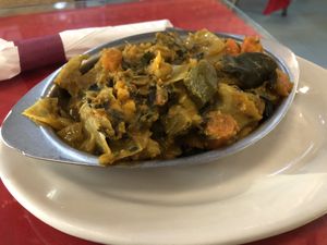 Vegan veggie curry  at Annam Brahma in Jamaica