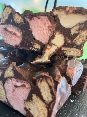 Gluten free vegan rocky road at The Island Cove Cafe in Benllech