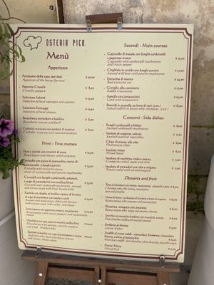 Plenty of vegetarian & vegan options   at Osteria Pico in Matera