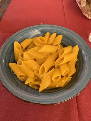 Pasta with saffron and almonds  at Pinzimonio in L Aquila