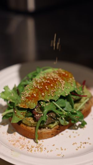 Avocado vegan toast gluten free  at Vica in Verona