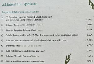 Summer Menu 2023 Page 1 at Bagatelle Bistro im Palmengarten in Cologne