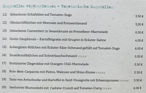 Summer Menu 2023 Page 2 at Bagatelle Bistro im Palmengarten in Cologne