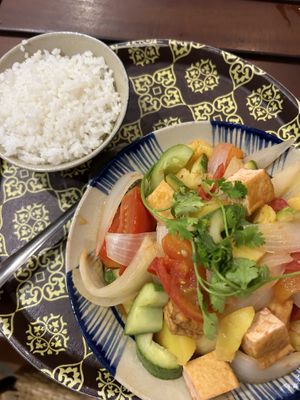 Tofu with vegetables  at Vegito in Phan Thiet
