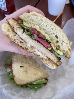 The vegan TLT (tofu, lettuce, tomato) #Veganuary at Bull and Bean in Durham