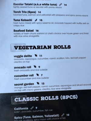 Veggie rolls at Domo Izakaya in Destin