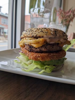 Breakfast sandwich at Solar Harvests in East Greenville