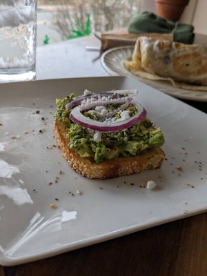 Avocado toast at Solar Harvests in East Greenville