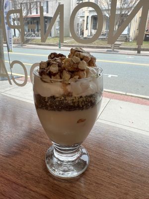 Nut & Seed parfait at Solar Harvests in East Greenville