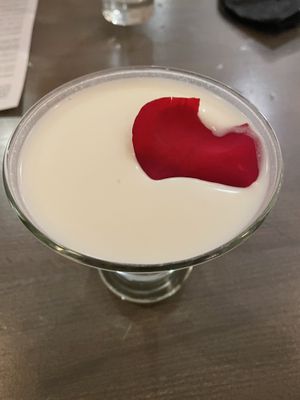 Coconut milk vodka drink at Vermilion in Chicago