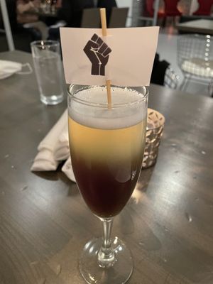 Black fist cocktail  at Vermilion in Chicago