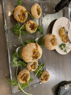 Juhu ki pani puri chaat  at Vermilion in Chicago