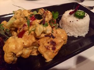 Cauliflower and rice (vegan) at Vermilion in Chicago