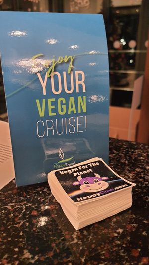 On board the MS Emily Brontë, NYE 22-23 cruise on the Danube at Vegan Travel - Vegan Cruises & Tours in Muenster