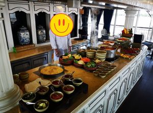 Bahn Mi and Tom Yum Soup lunch station at Vegan Travel - Vegan Cruises & Tours in Muenster