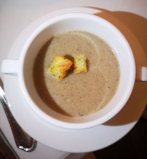 Mushroom Soup at Vegan Travel - Vegan Cruises & Tours in Muenster