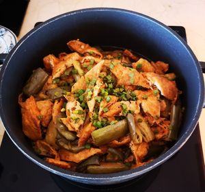 Tofu and Mushrooms at Vegan Travel - Vegan Cruises & Tours in Muenster