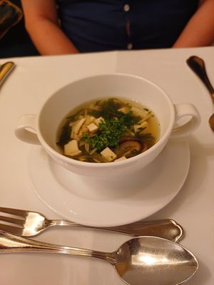 Mushroom soup at Vegan Travel - Vegan Cruises & Tours in Muenster