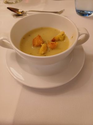 Potato soup at Vegan Travel - Vegan Cruises & Tours in Muenster