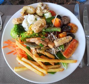 Buffet lunch plate!! at Vegan Travel - Vegan Cruises & Tours in Muenster