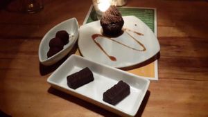 vegan trrafels, snickers & cupcake! at HaBar-Kayma in Tel Aviv