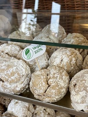Powdered sugar Schneeballen  at Backerei Striffler in Rothenburg Ob Der Tauber